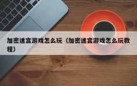 加密迷宫游戏怎么玩(加密迷宫游戏怎么玩教程)