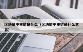 区块链中主链是什么(区块链中主链是什么意思)